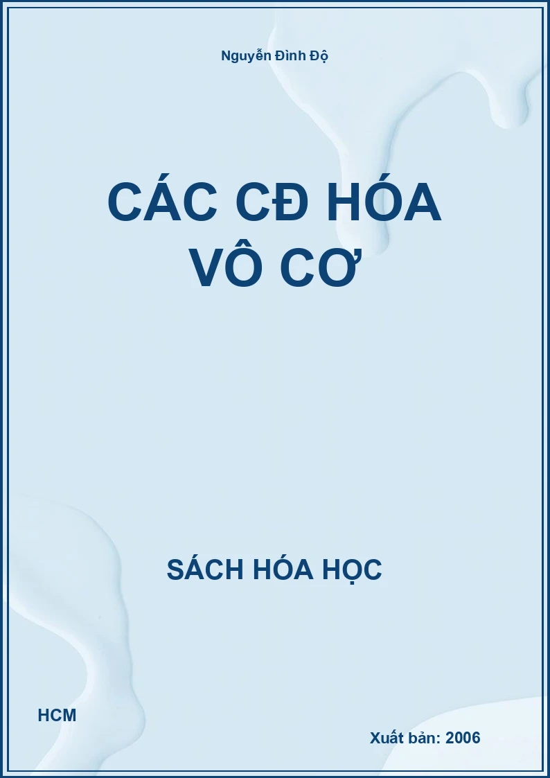 Các CĐ hóa vô cơ