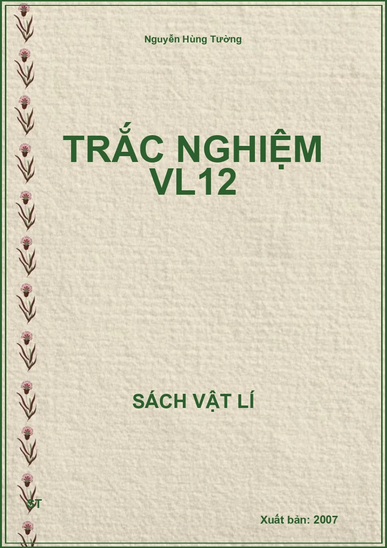 Trắc nghiệm VL12