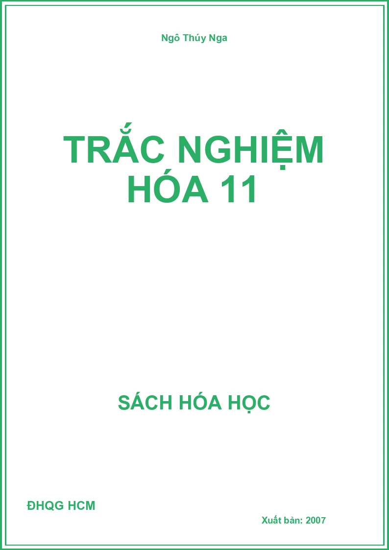 Trắc nghiệm hóa 11