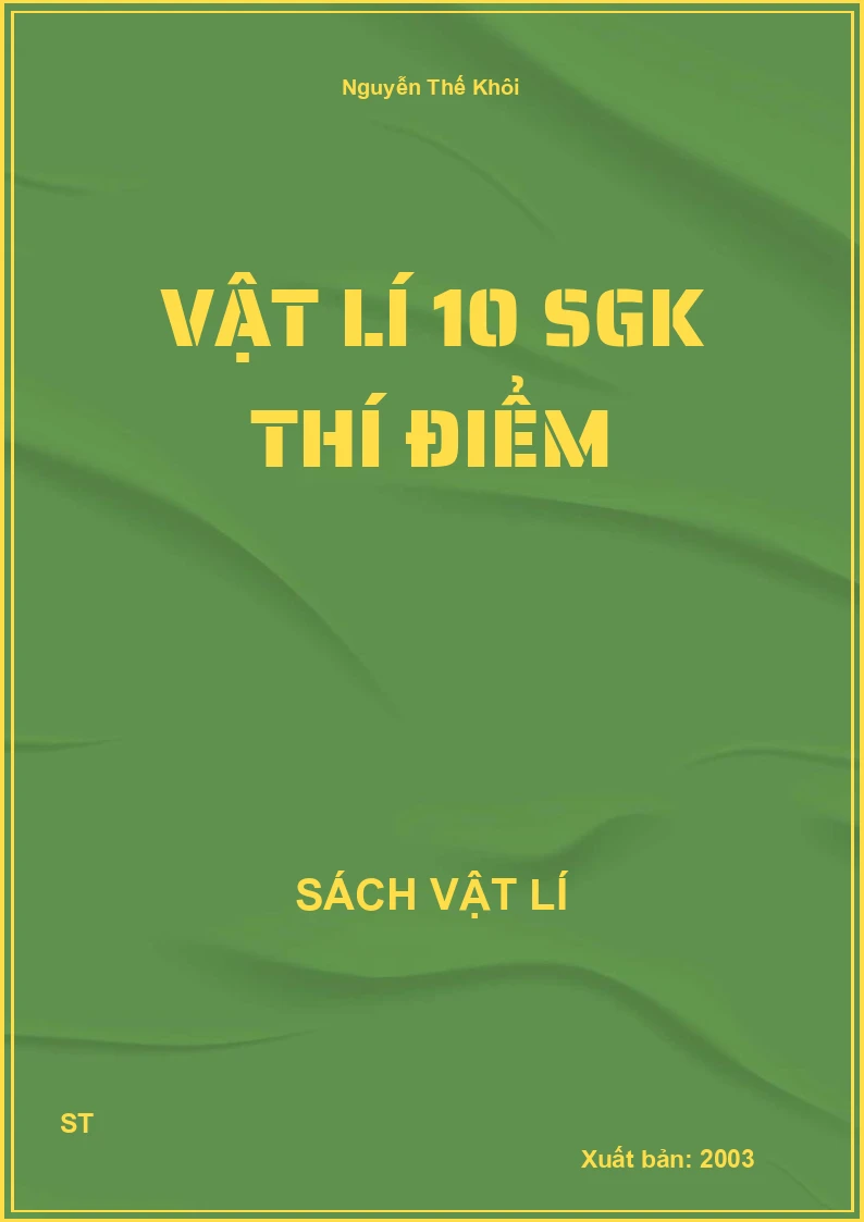Vật lí 10 sgk thí điểm