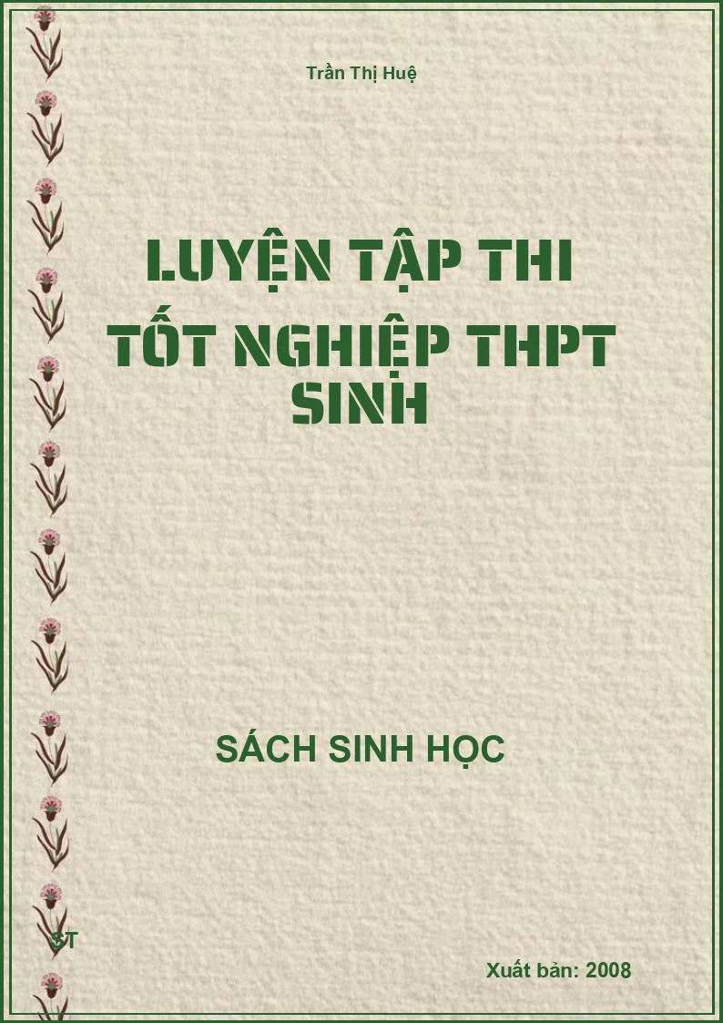 Luyện tập thi tốt nghiệp THPT sinh