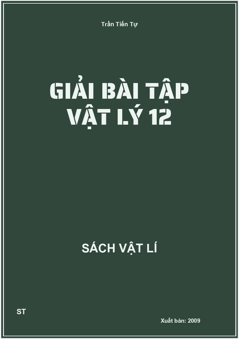 Giải bài tập vật lý 12