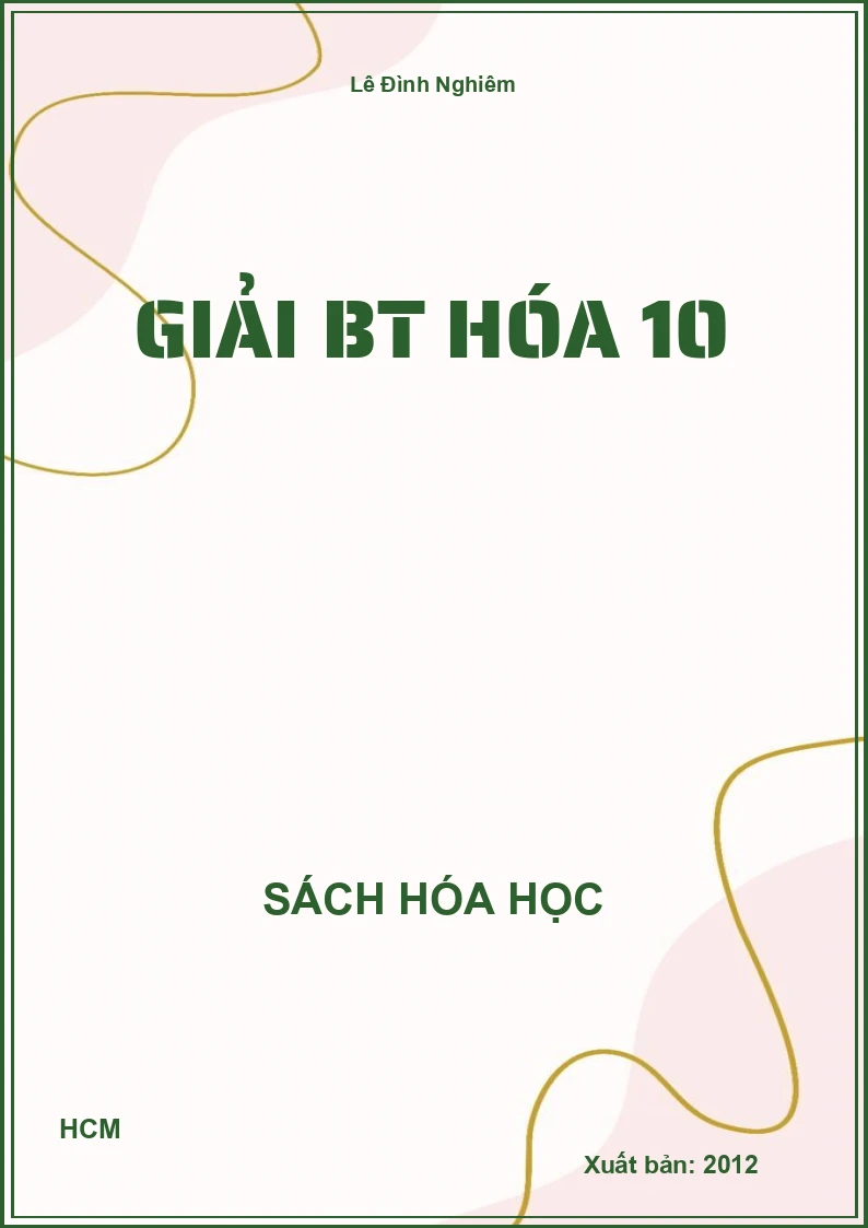 Giải BT hóa 10
