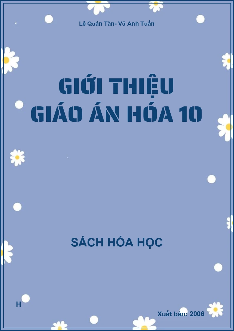 Giới thiệu giáo án hóa 10
