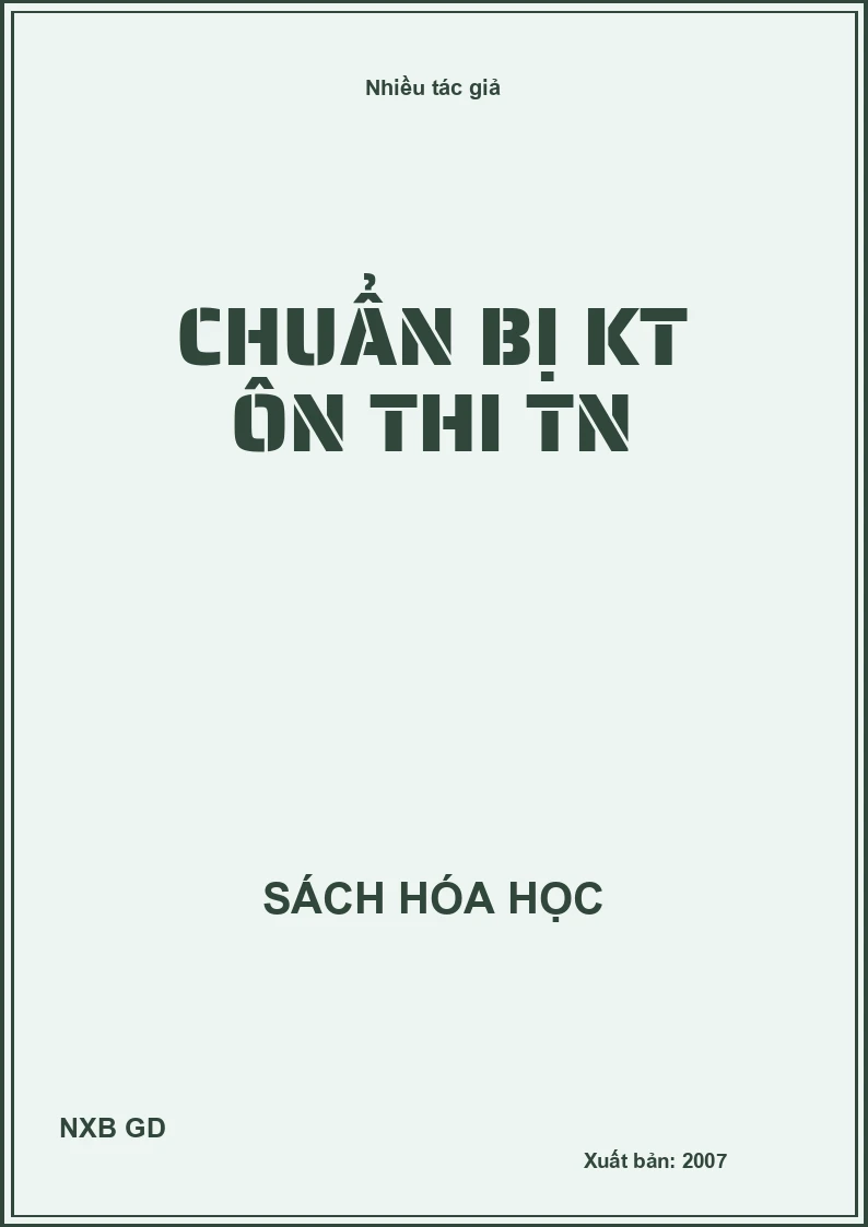 Chuẩn bị KT ôn thi TN