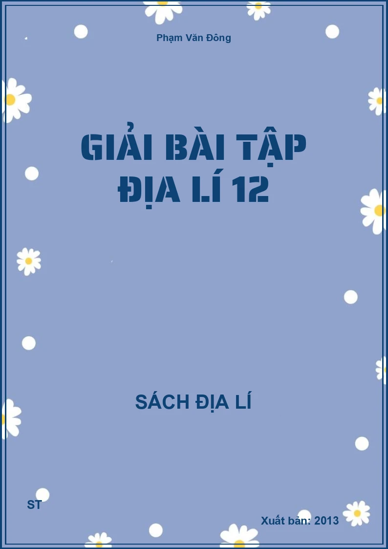 Giải bài tập địa lí 12