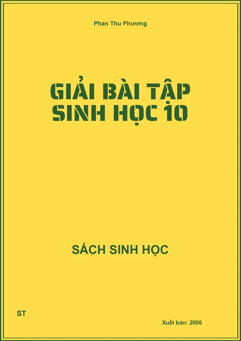 Giải bài tập sinh học 10