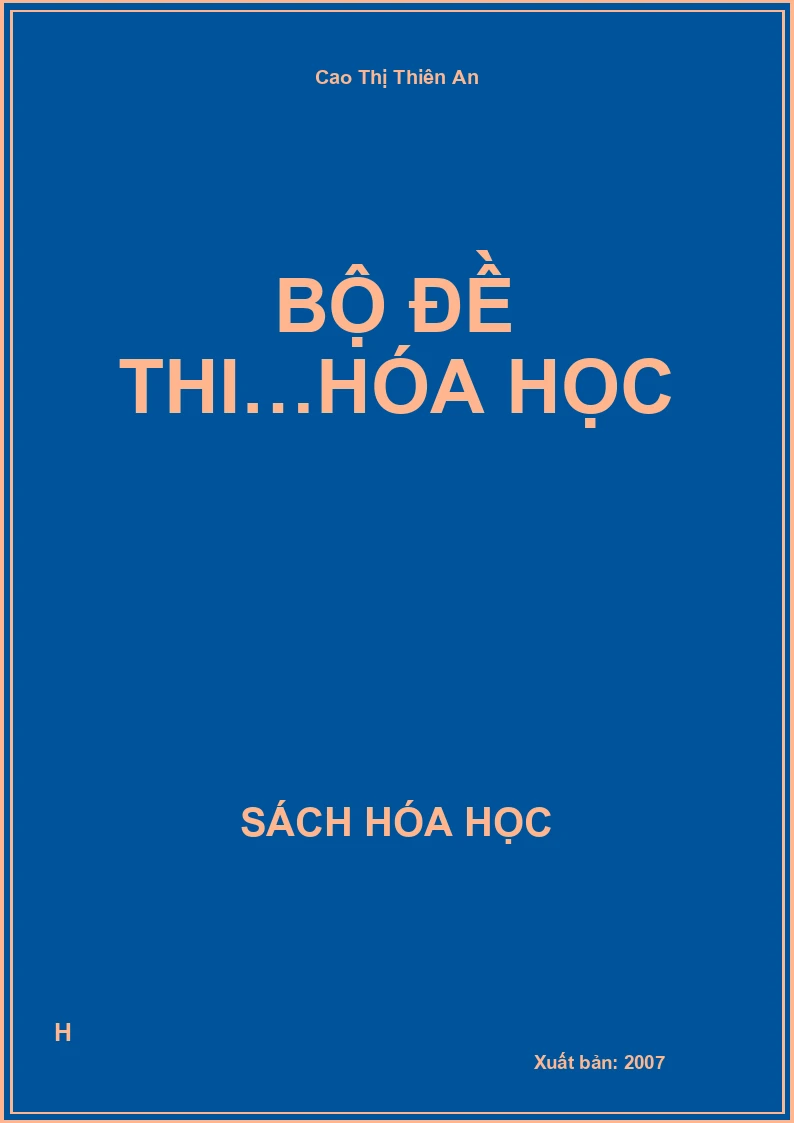 Bộ đề thi…hóa học