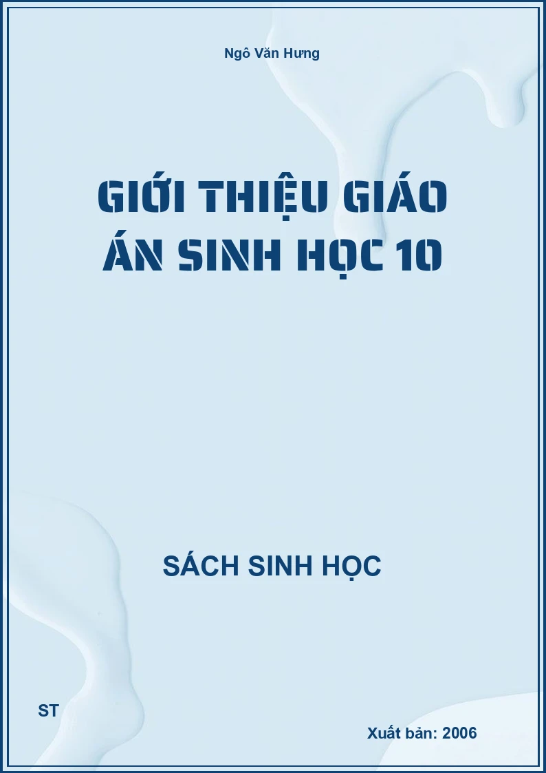 Giới thiệu giáo án sinh học 10