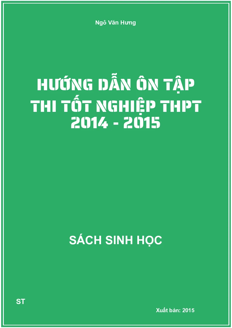 Hướng dẫn ôn tập thi tốt nghiệp THPT 2014 - 2015