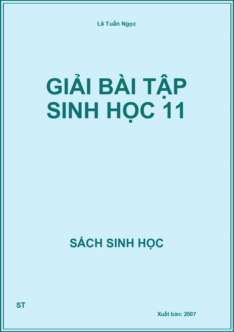 Giải bài tập sinh học 11