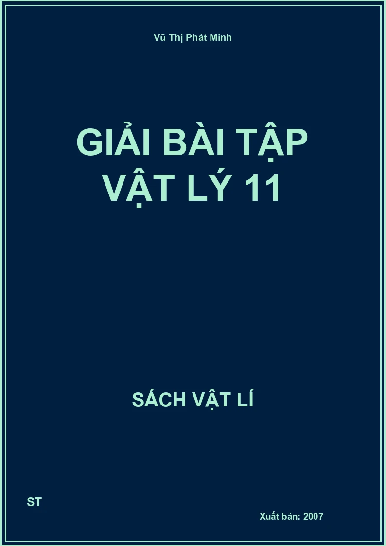Giải bài tập Vật lý 11