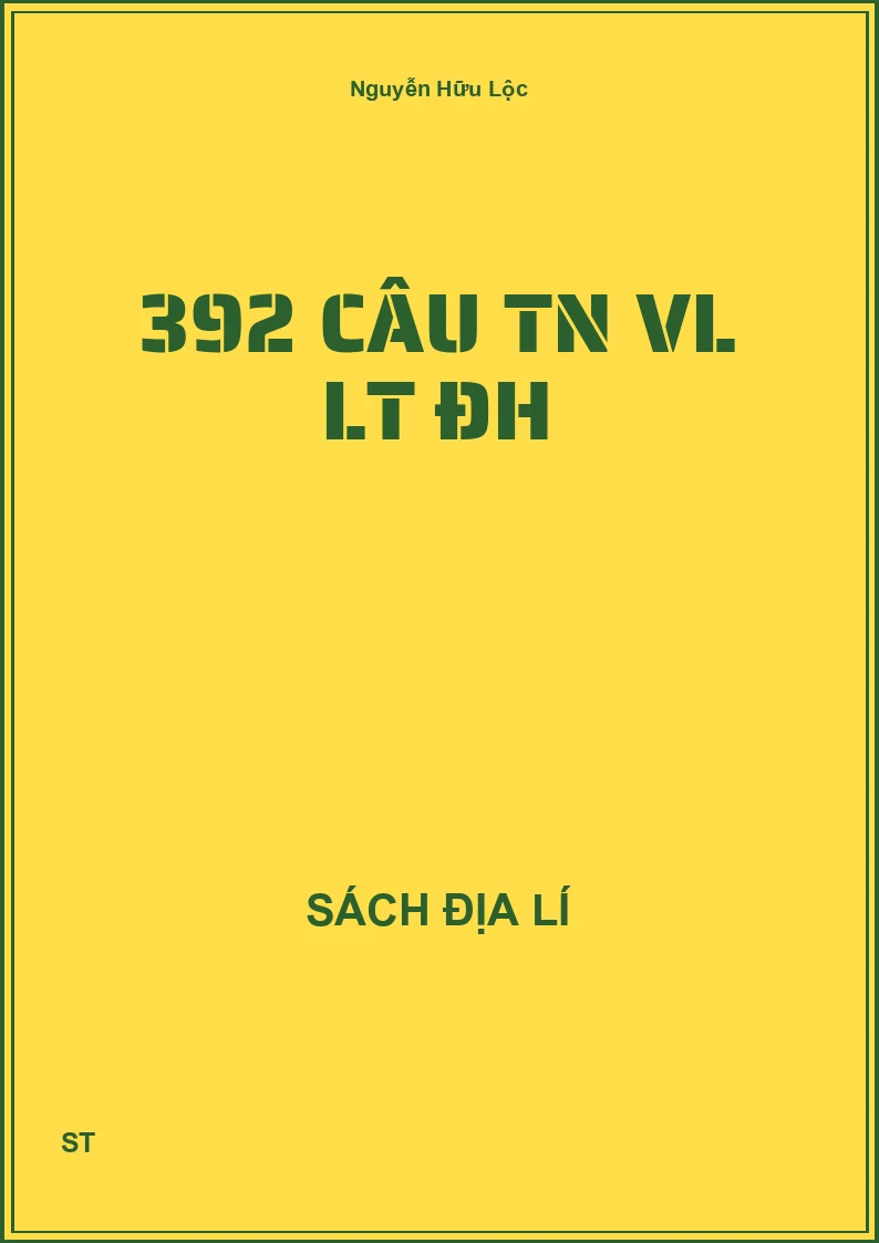 392 câu TN VL LT ĐH