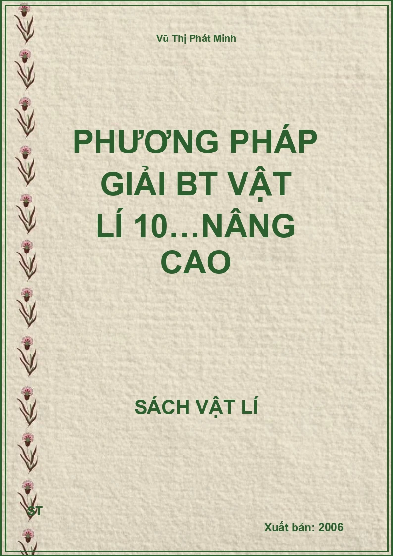 Phương pháp giải BT vật lí 10…nâng cao
