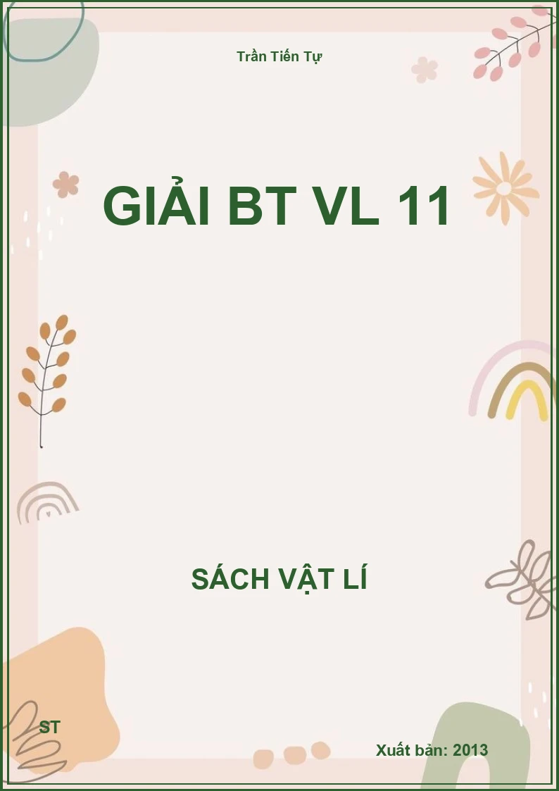 Giải BT VL 11