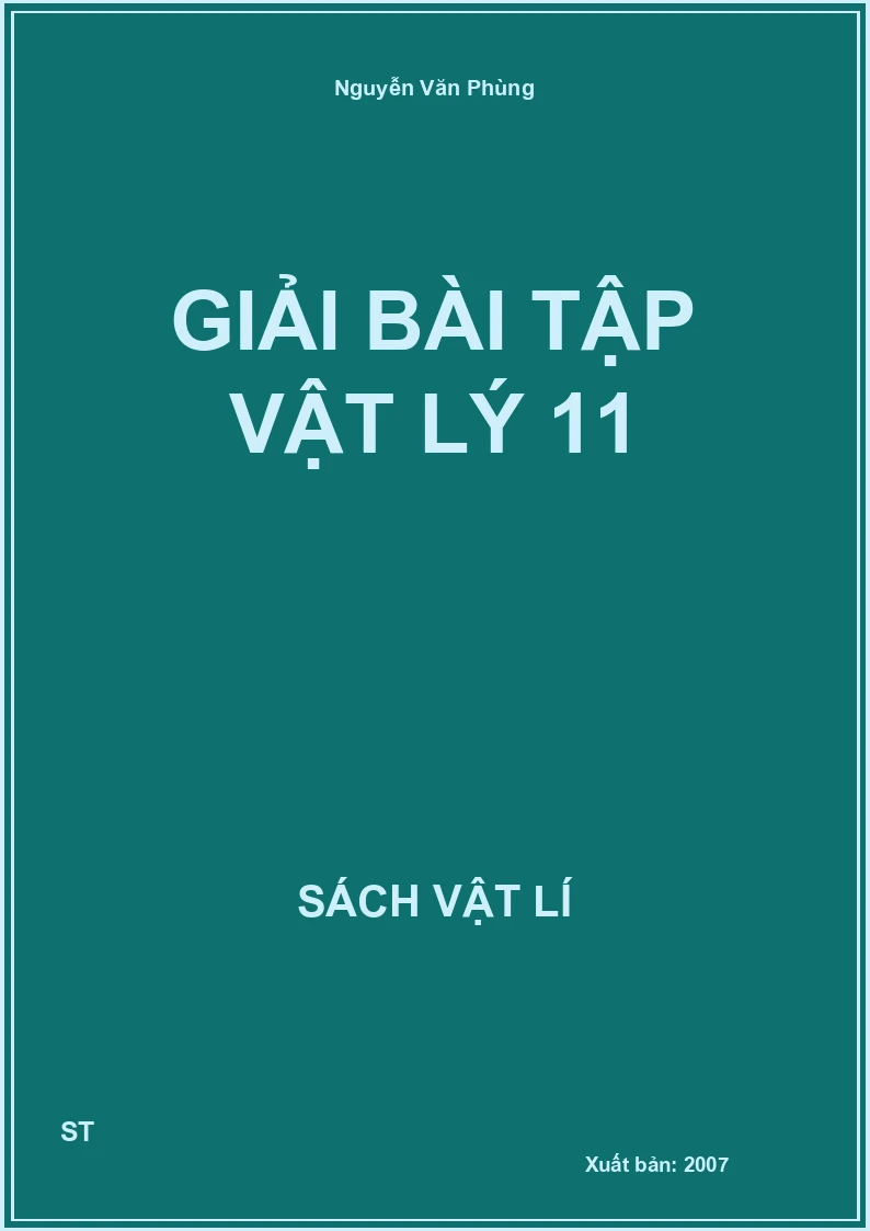 Giải bài tập Vật lý 11