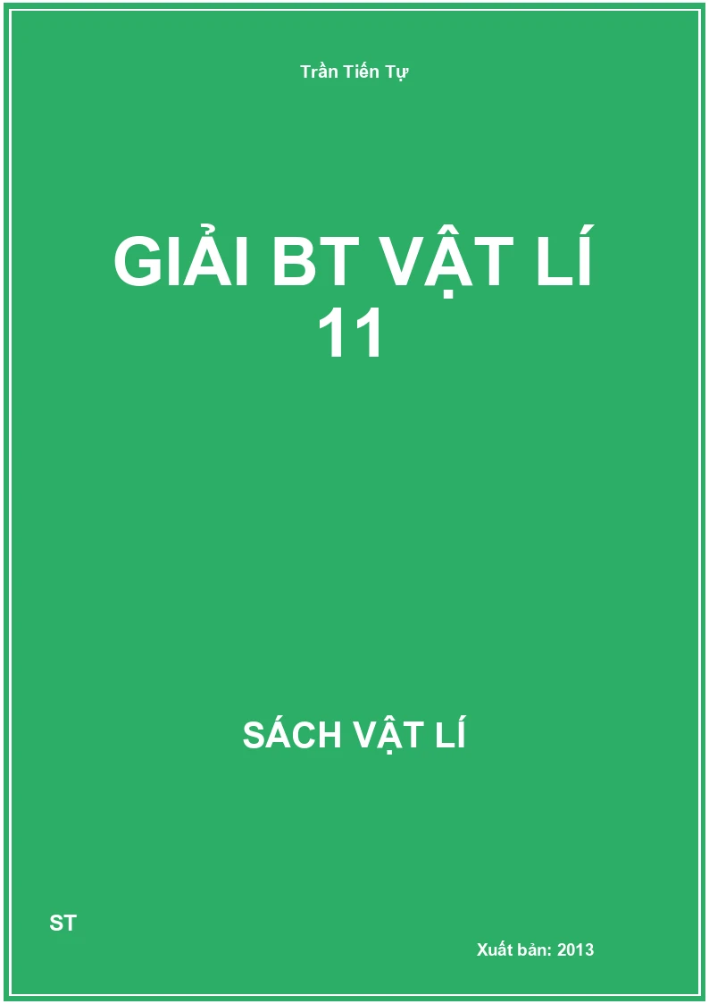 Giải bt vật lí 11