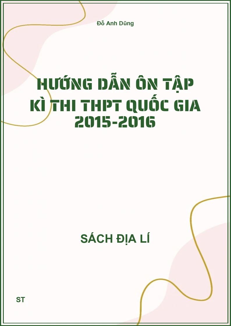 Hướng dẫn ôn tập kì thi THPT Quốc gia 2015-2016