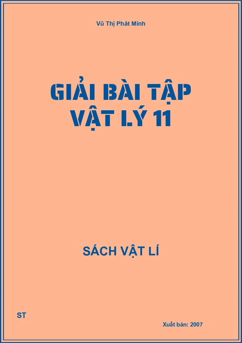 Giải bài tập Vật lý 11