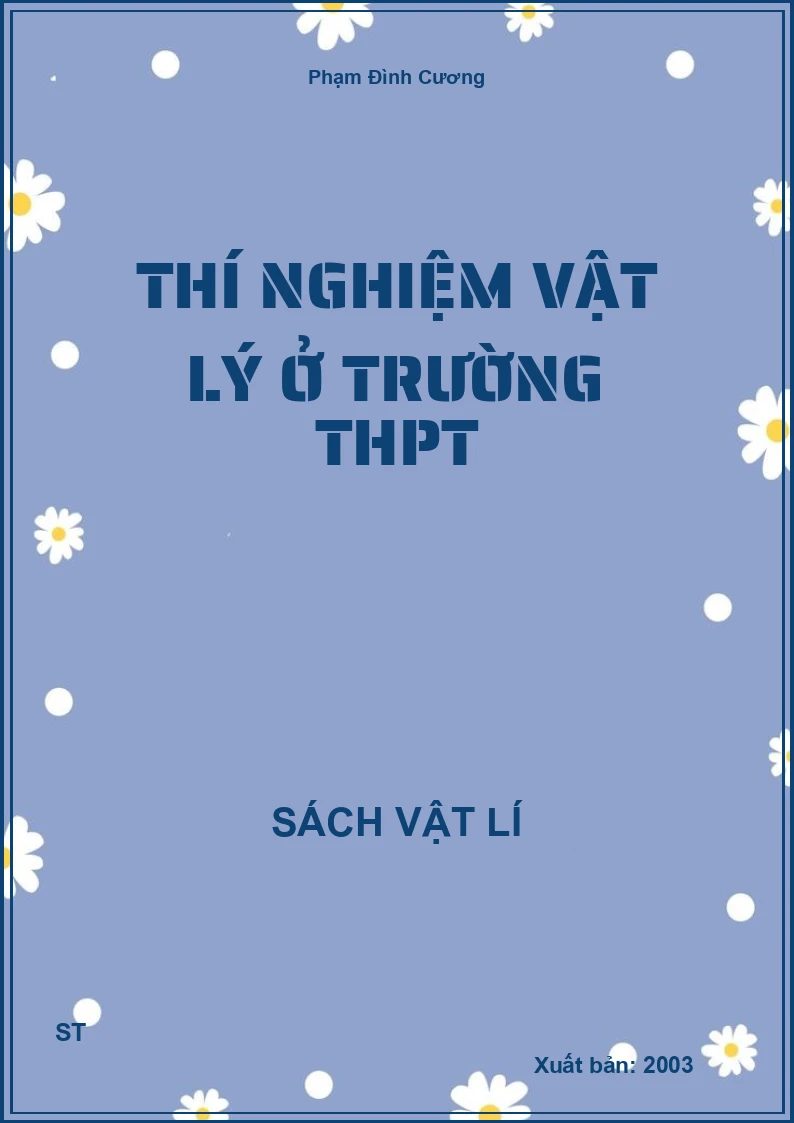 Thí nghiệm Vật lý ở trường THPT