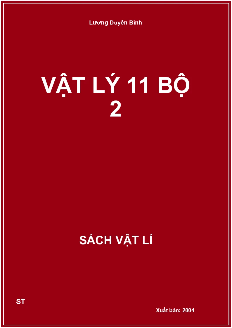 Vật lý 11 Bộ 2