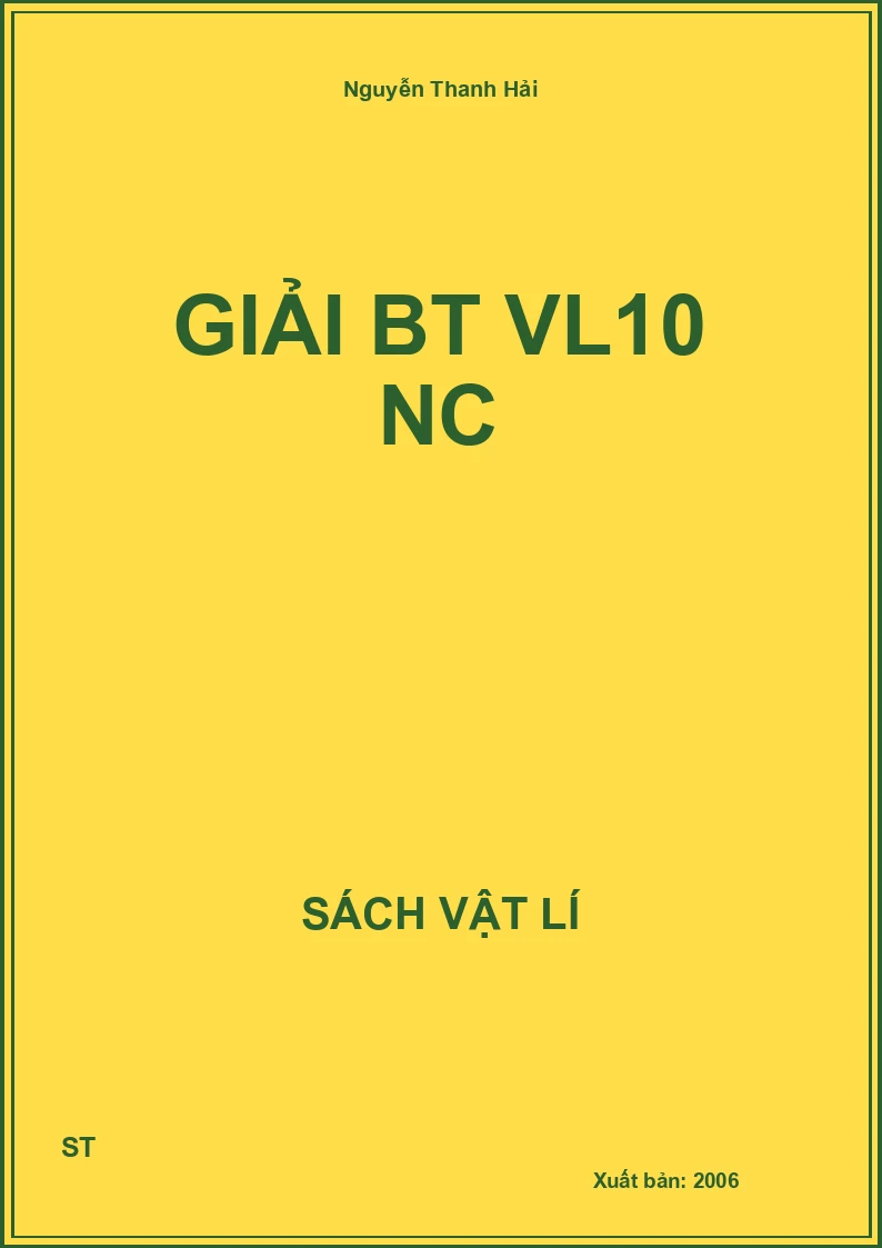 Giải BT VL10 NC