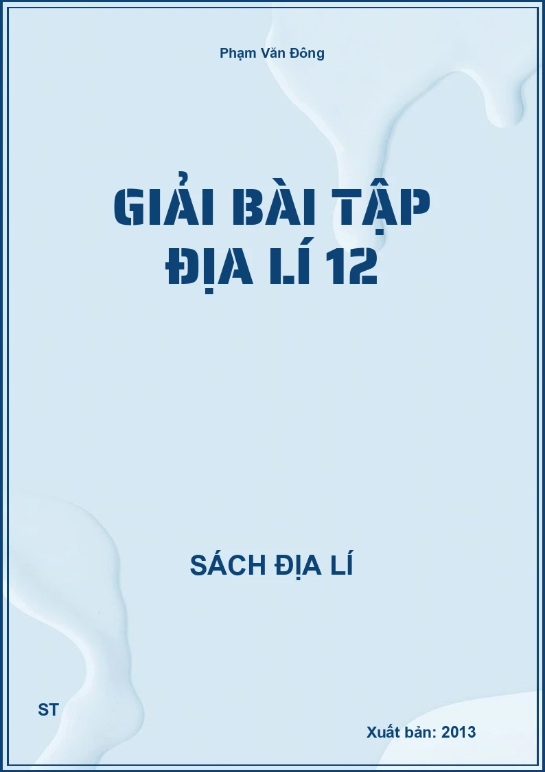 Giải bài tập địa lí 12