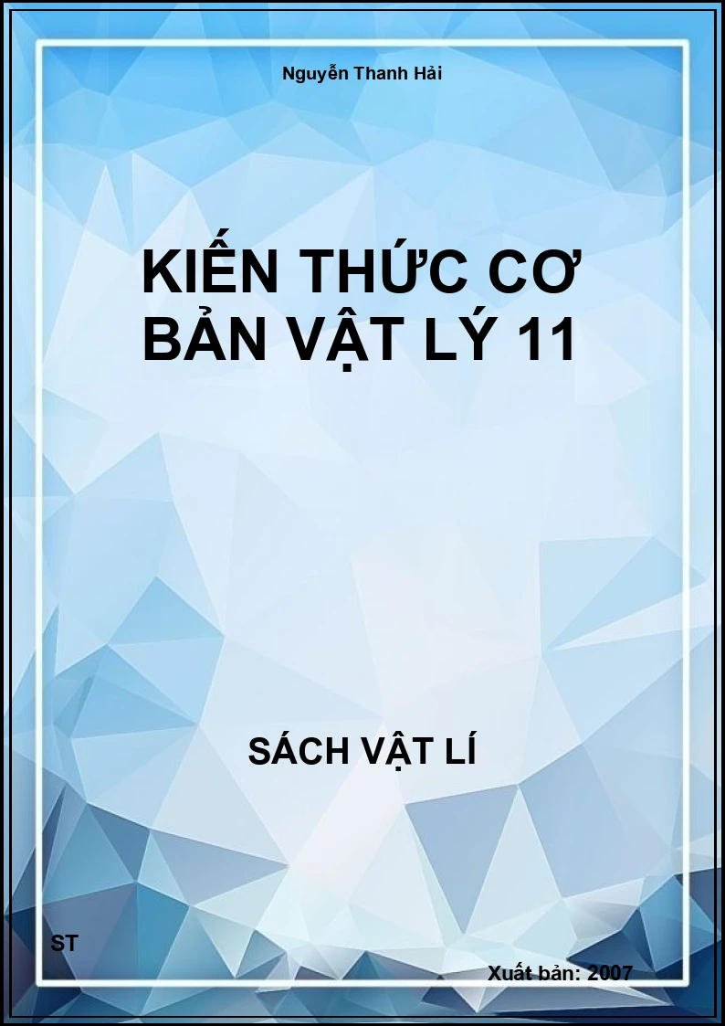 Kiến thức cơ bản Vật lý 11