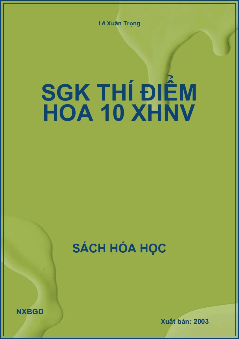 SGK thí điểm hoa 10 XHNV