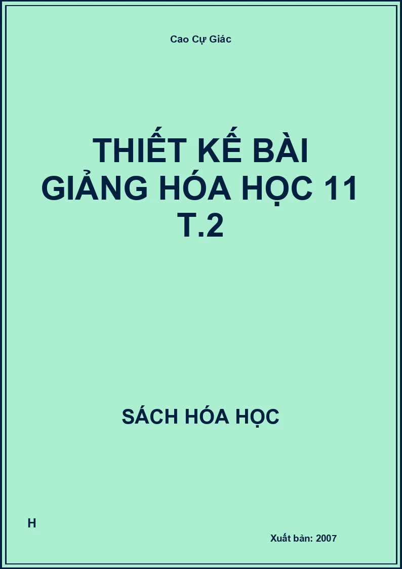 Thiết kế bài giảng hóa học 11 T.2