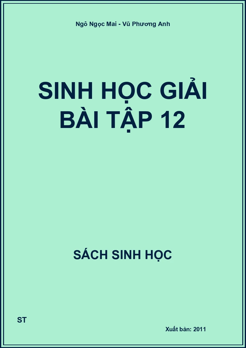 Sinh học giải bài tập 12