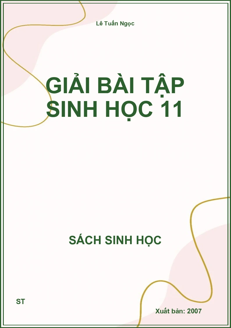 Giải bài tập sinh học 11
