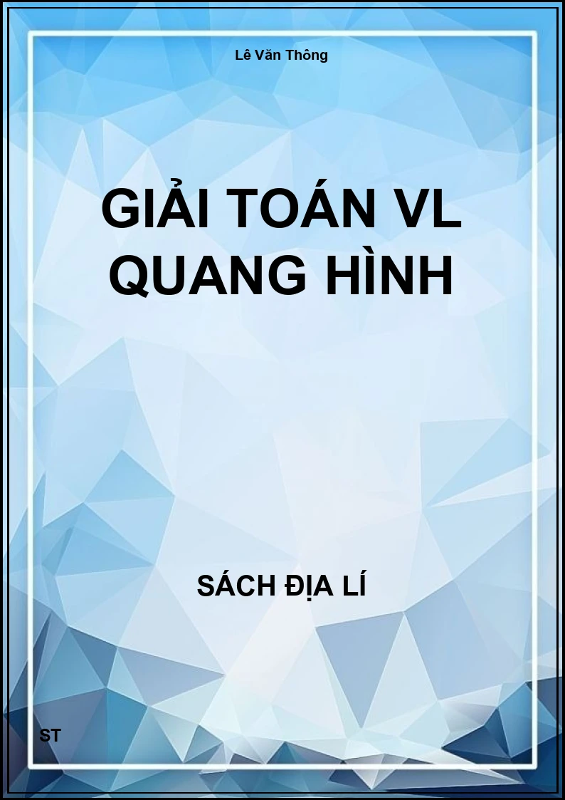 Giải toán VL quang hình