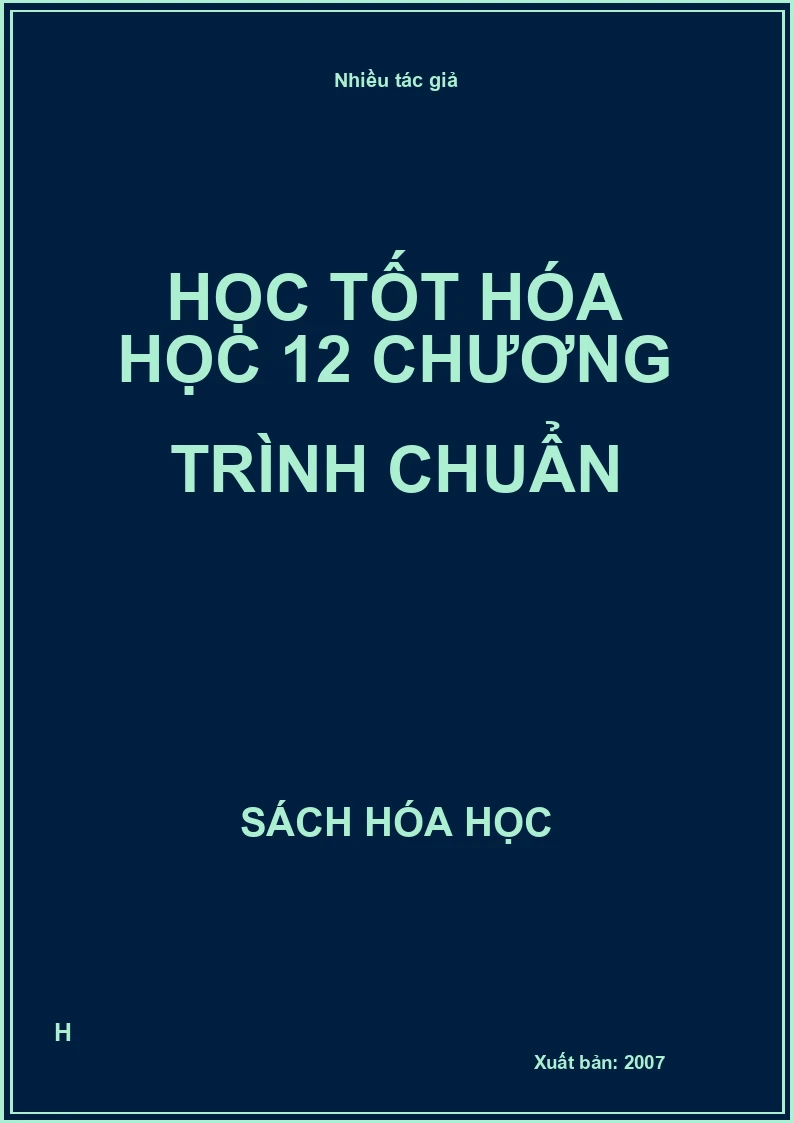 Học tốt hóa học 12 chương trình chuẩn