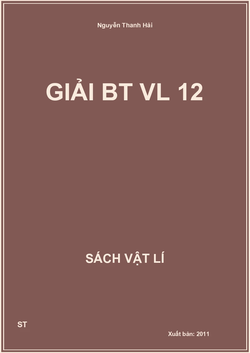 Giải BT VL 12