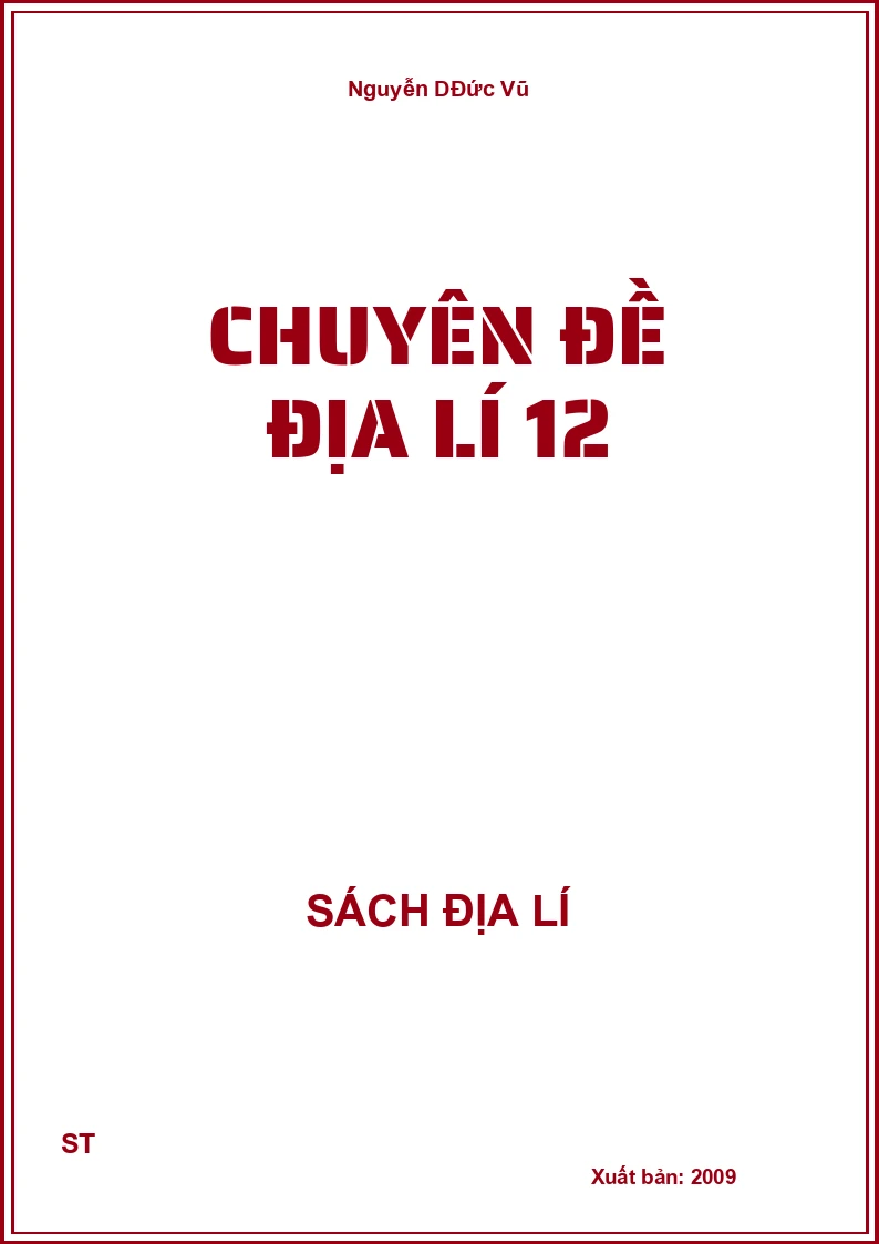 Chuyên đề địa lí 12