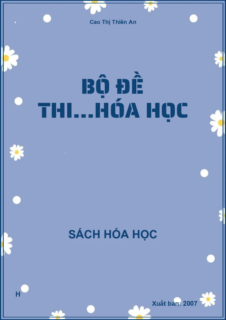 Bộ đề thi…hóa học