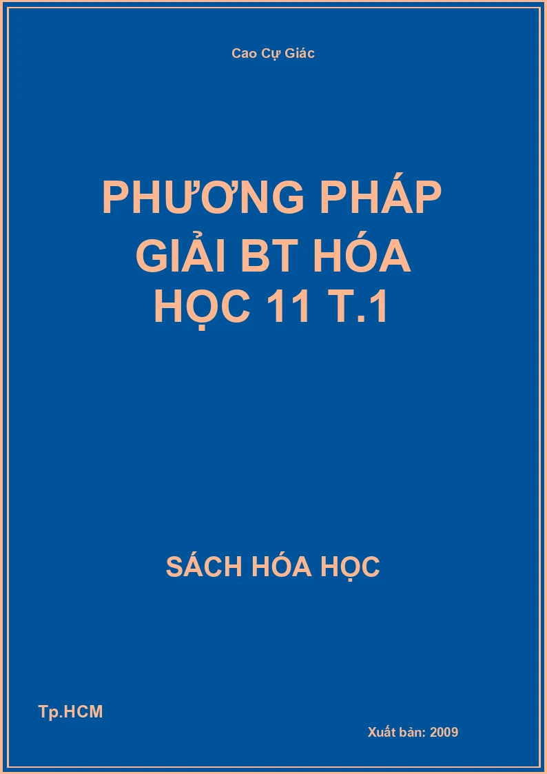 Phương pháp giải BT hóa học 11 T.1