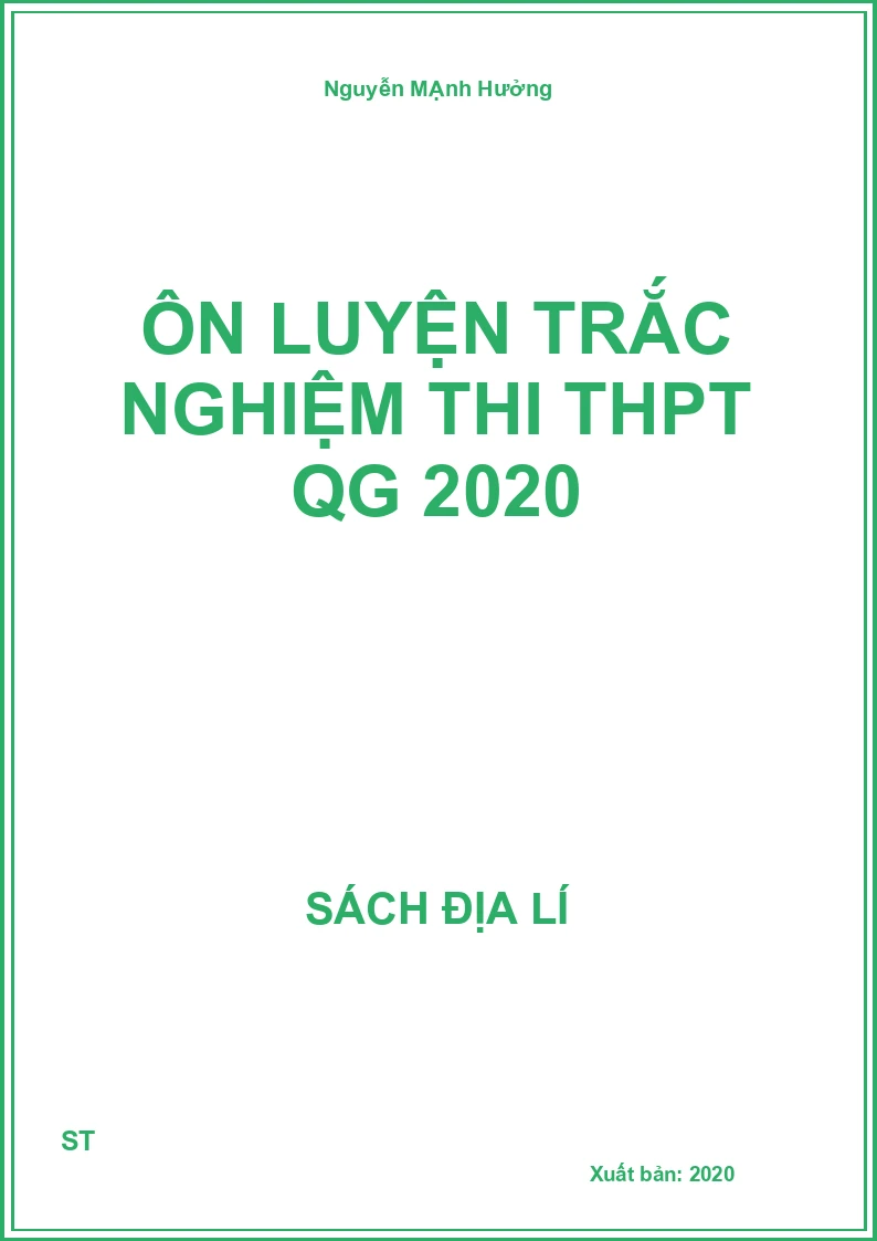 Ôn luyện trắc nghiệm thi THPT QG 2020