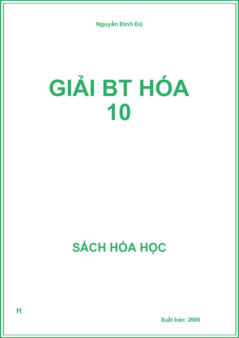 Giải BT hóa 10