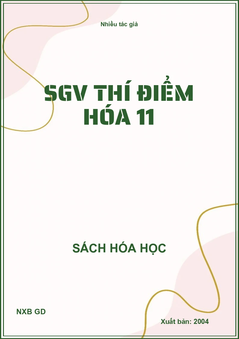 SGV thí điểm hóa 11