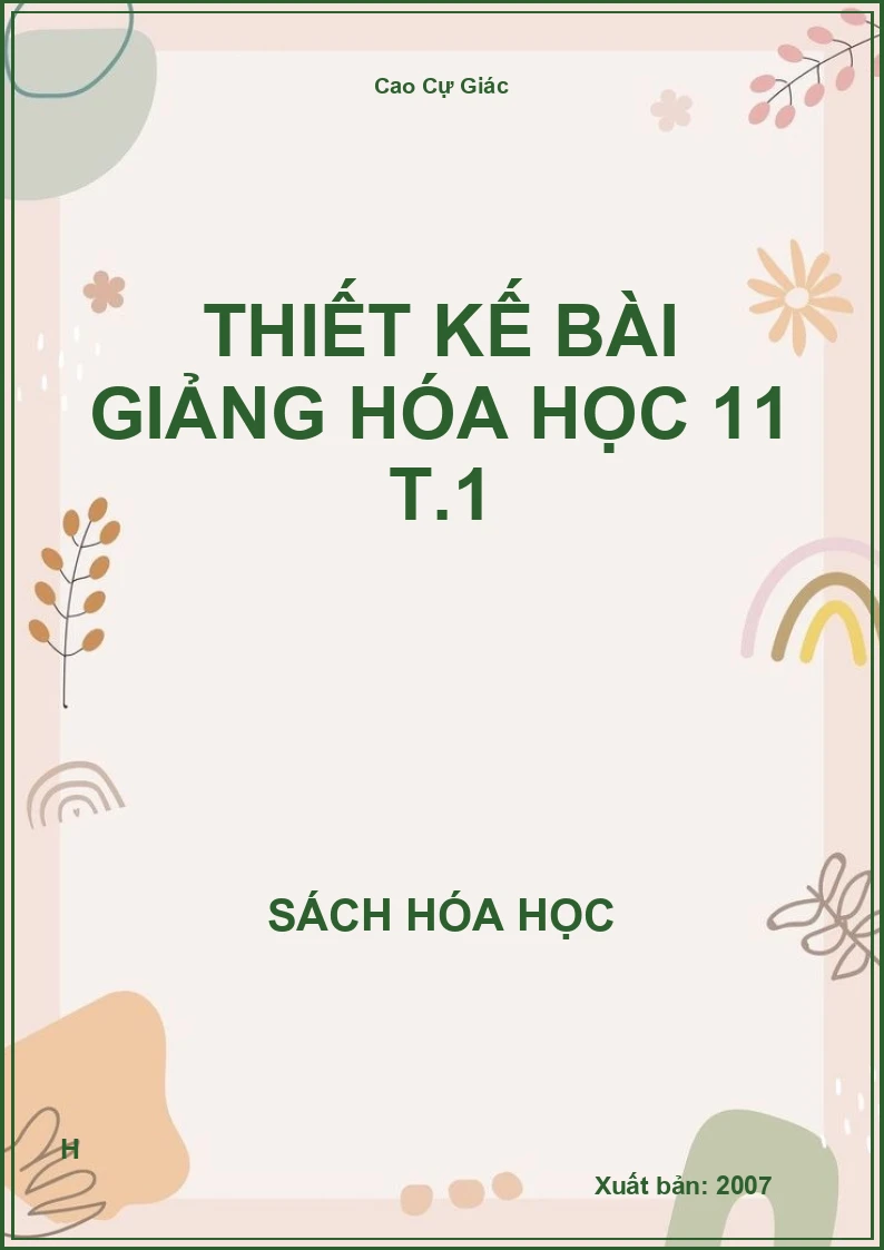 Thiết kế bài giảng hóa học 11 T.1