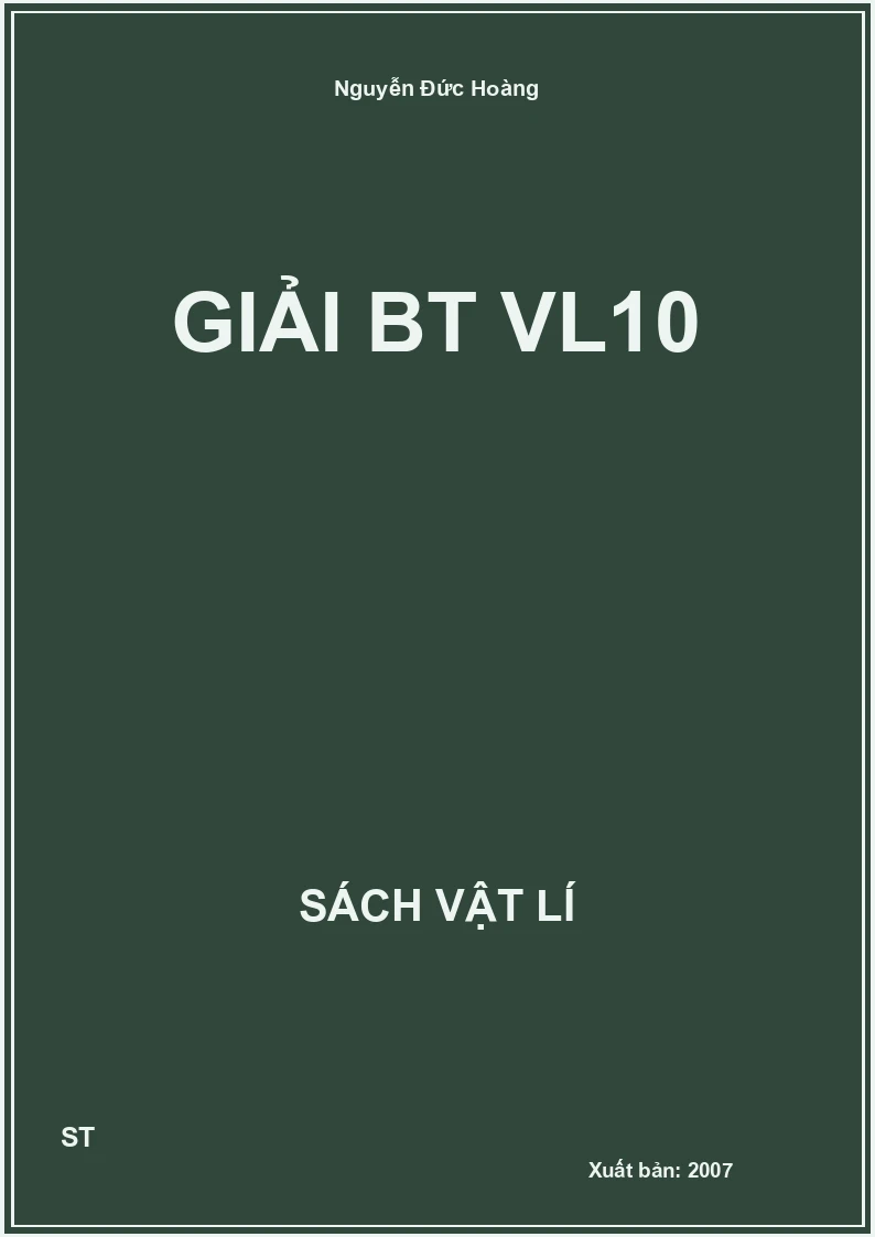 Giải BT VL10