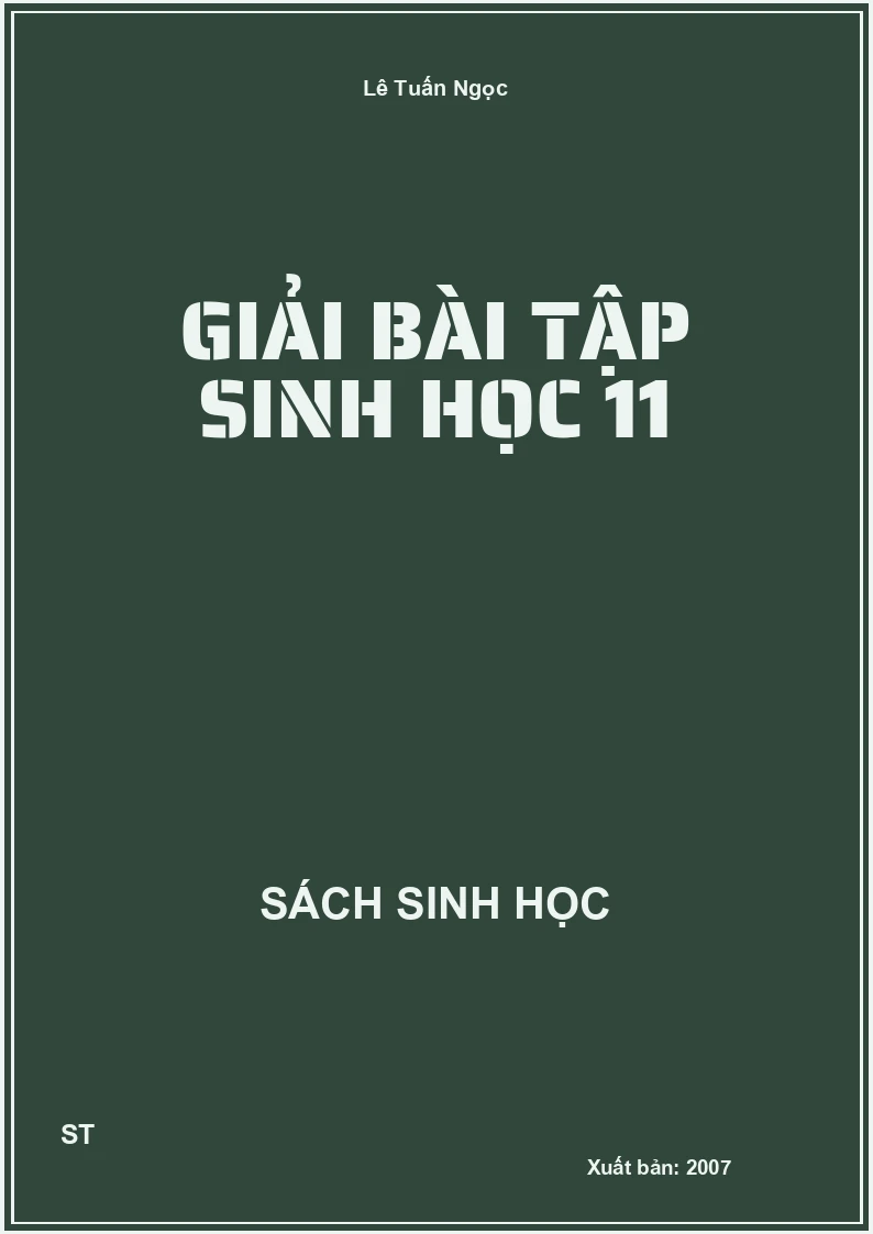 Giải bài tập sinh học 11
