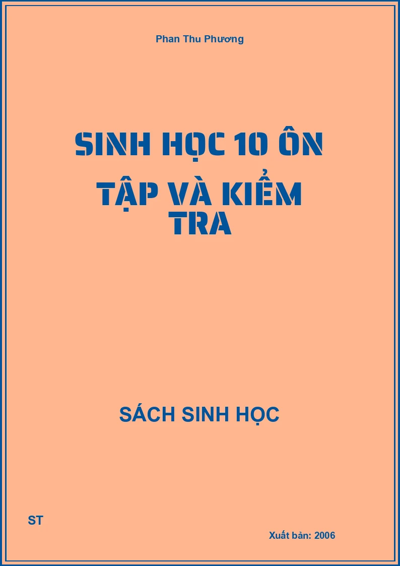 Sinh học 10 ôn tập và kiểm tra