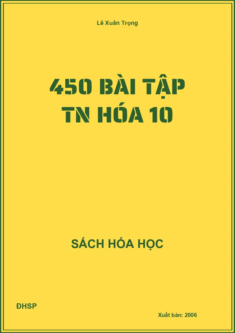450 bài tập tn hóa 10