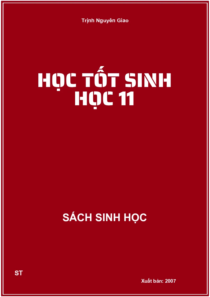 Học tốt sinh học 11