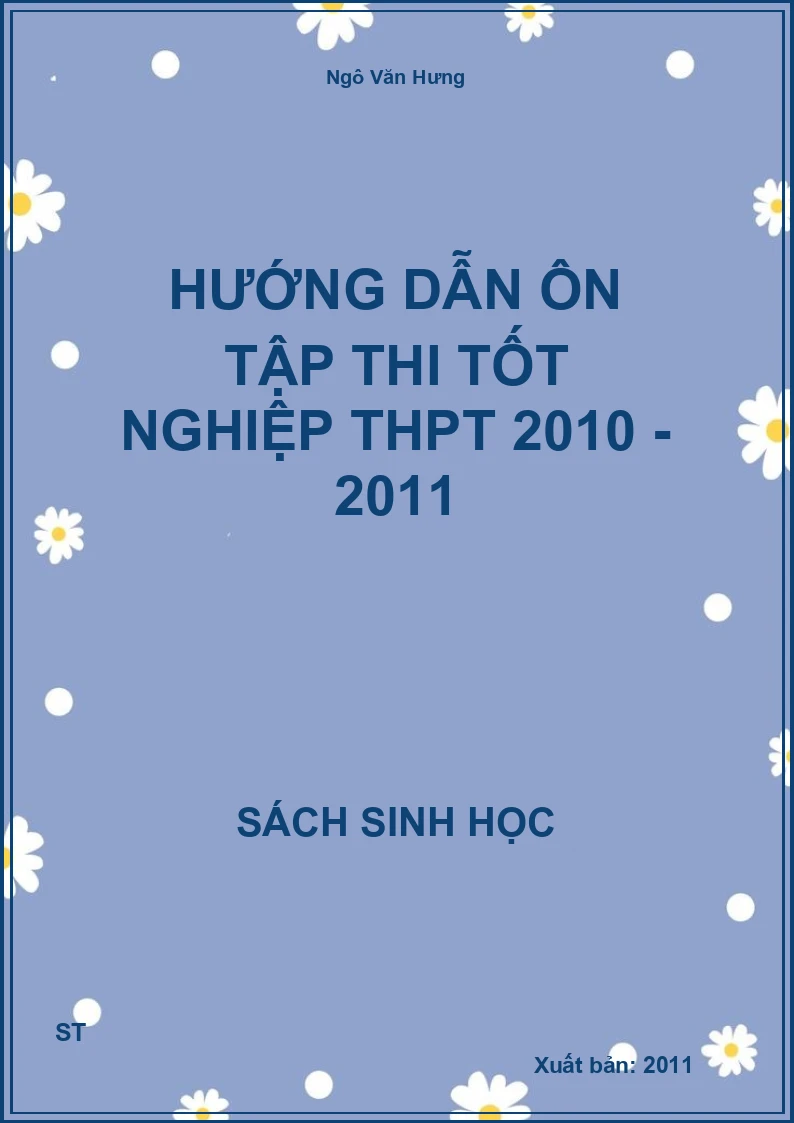 Hướng dẫn ôn tập thi tốt nghiệp THPT 2010 - 2011