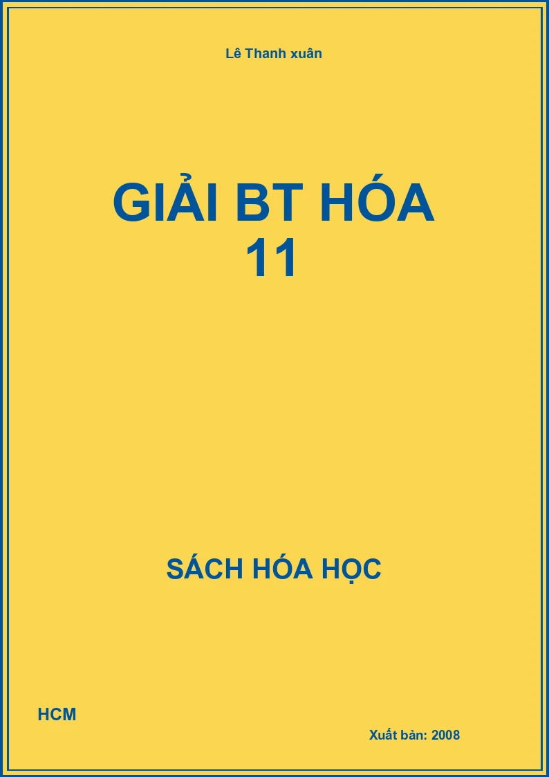 Giải BT hóa 11