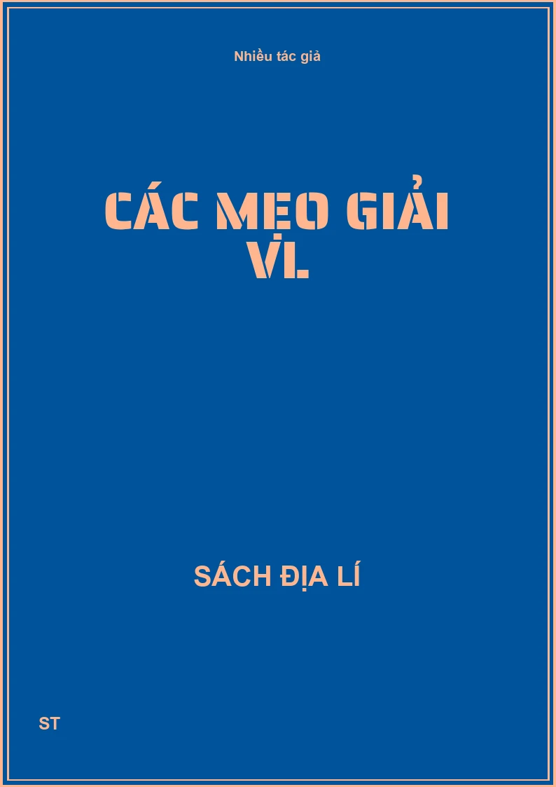 Các mẹo giải VL